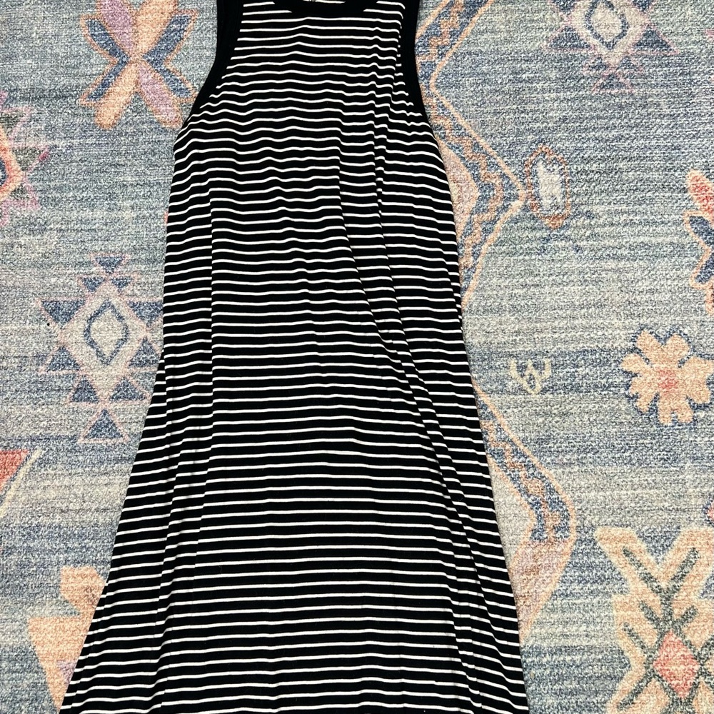 A New Day Black and White Tank Swing Sundress